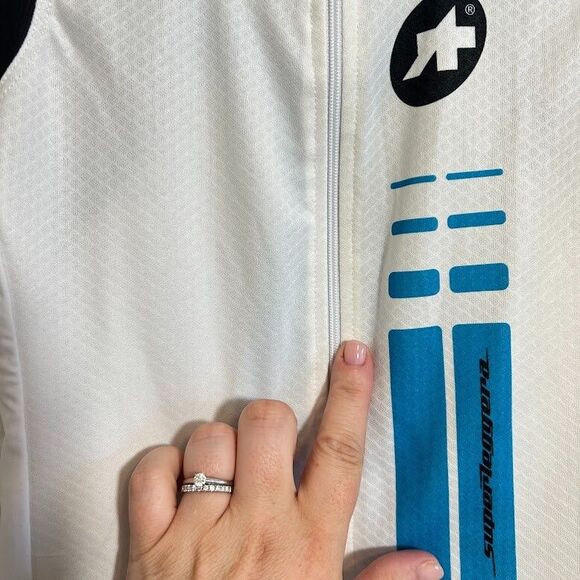 Assos NS Super Leggera Sleeveless Cycling Bike Jersey Womens M Vest White ZIp - Picture 6 of 8